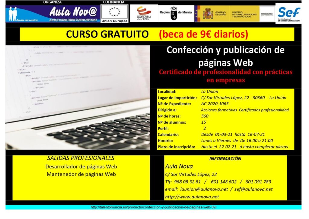 Curso SEF.- Confección y publicación de páginas Web