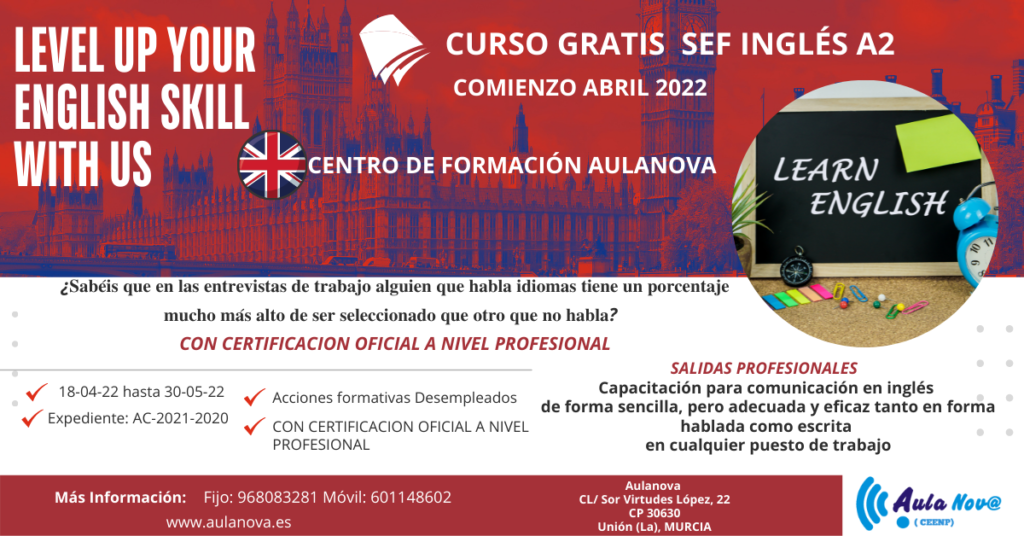 CURSO SEF INGLÉS A2 abril 2022