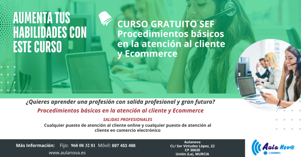 PROCEDIMIENTOS BASICOS EN LA ATENCIÓN AL CLIENTE CURSOS GRATIS DEL SEF